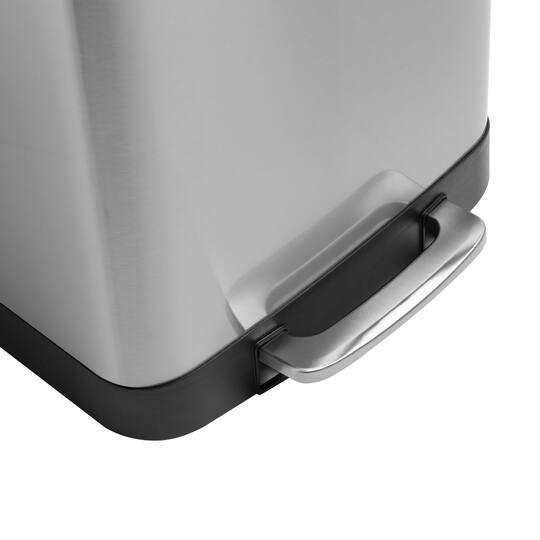 Honey Can Do 50L Large Stainless Steel Step Trash Can with Lid